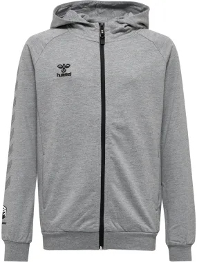 hummel hmlMOVE GRID COTTON ZIP HOODIE KIDS Hoodie Kinder GREY MELANGE im Online Shop von kaufen