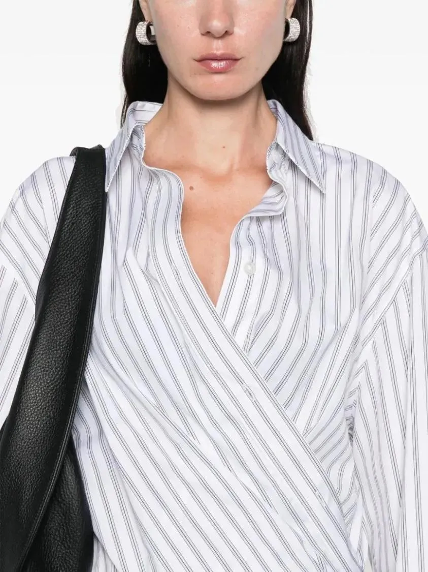   Róhe  Striped Shirt White  Hemden 